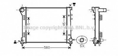 AVA QUALITY COOLING ft2387 -  Радиатор, охлаждение двигателя